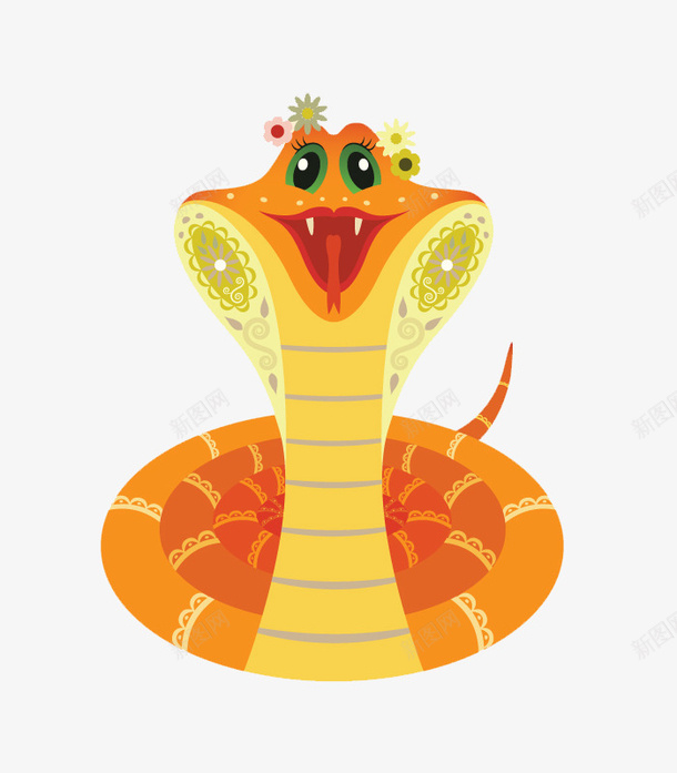 可爱的大蟒蛇png免抠素材_88icon https://88icon.com 创意 动物 卡通手绘 金蛇