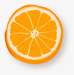 手绘橙色橙子素材