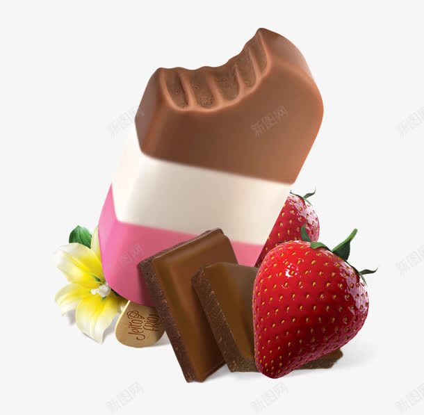 草莓巧克力雪糕海报png免抠素材_88icon https://88icon.com 巧克力 海报 草莓 雪糕