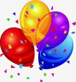 卡通气球彩带素材