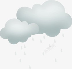 卡通乌云雨滴素材