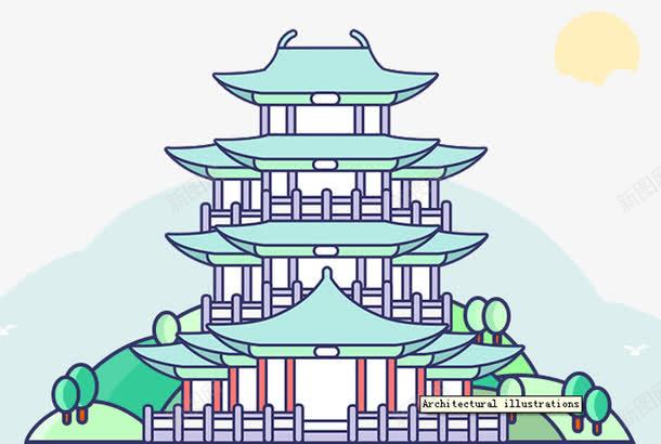 复古亭子插画png免抠素材_88icon https://88icon.com 亭子免抠PNG素材 创意 复古