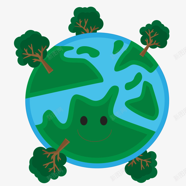 彩色世界环境日树木和地球矢量图ai免抠素材_88icon https://88icon.com 世界环境日 保护地球 保护环境 地球 树木 植物 矢量图