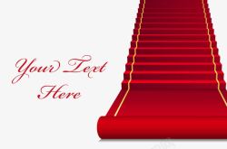 铺满红毯的阶梯素材