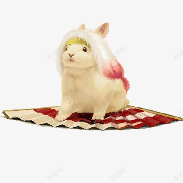 卡通兔子png免抠素材_88icon https://88icon.com 兔子 卡通 手绘 白色 课啊