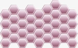 手绘紫色蜂巢科技素材