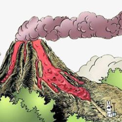 火山爆发素材