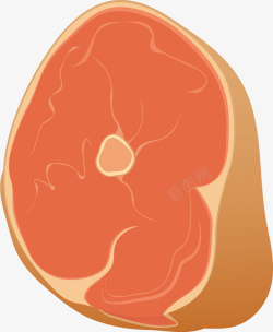 手绘红色肉块素材