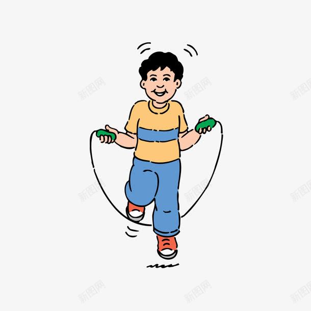 跳绳的孩子png免抠素材_88icon https://88icon.com 卡通 孩子 手绘 跳绳