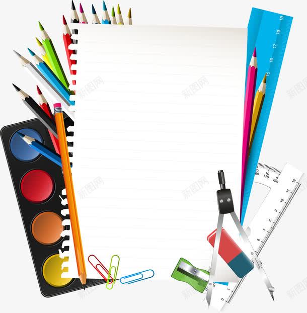 卡通画笔学习工具png免抠素材_88icon https://88icon.com 卡通 学习 工具 画笔 素材
