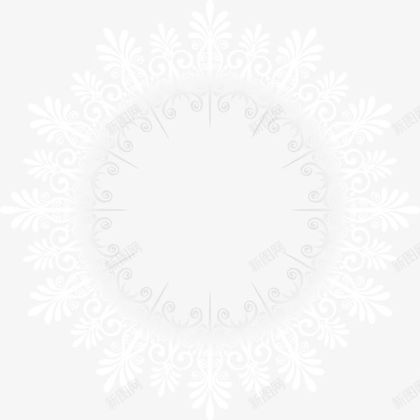 雪花装饰图纹png免抠素材_88icon https://88icon.com 白色 装饰底纹 雪花纹