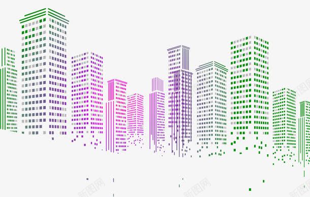 紫色清新大厦装饰图案png免抠素材_88icon https://88icon.com 免抠PNG 大厦 清新 紫色 装饰图案