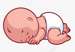 熟睡婴儿矢量图素材