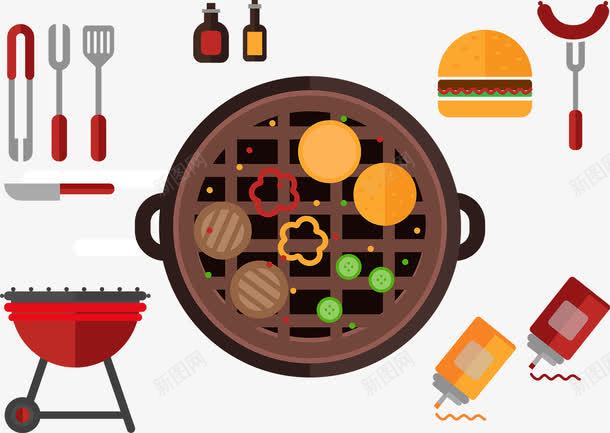 可爱卡通烧烤元素png免抠素材_88icon https://88icon.com BBQ 可爱 烧烤 食物