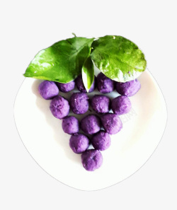 紫薯球拼盘素材