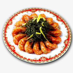 泰国花边大虾泰国菜高清图片
