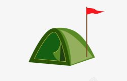 绿色野营帐篷素材