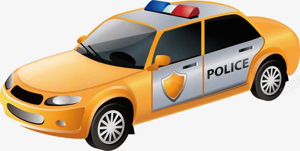 手绘警车png免抠素材_88icon https://88icon.com 手绘 汽车 警车