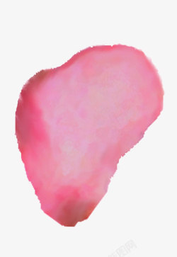 粉红色手绘水彩花瓣素材