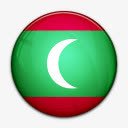 国旗马尔代夫国世界标志图标图标