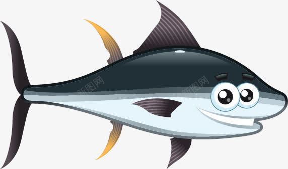 卡通海洋生物矢量图ai免抠素材_88icon https://88icon.com 卡通 卡通鲸鱼 可爱 海洋生物 鱼 黑色 矢量图