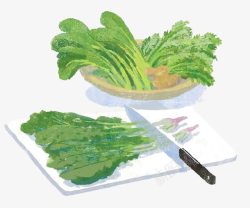 卡通砧板蔬菜素材