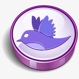 Twitter紫色鸟标志图标图标