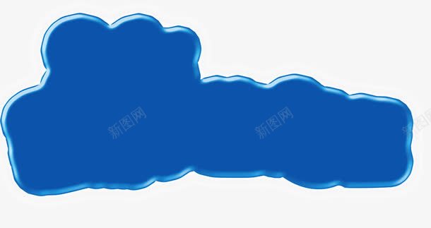 云朵对话框png免抠素材_88icon https://88icon.com 免费素材 蓝色 边框