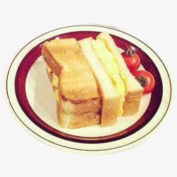 营养早餐面包片西红柿素材