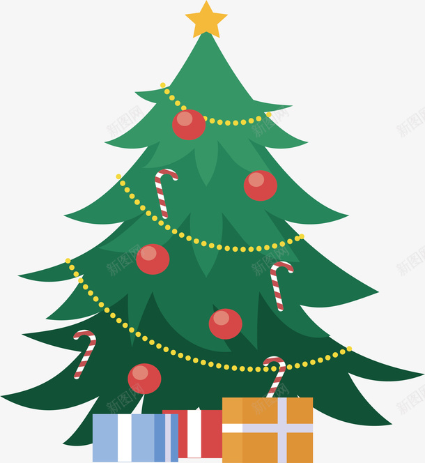 圣诞树礼物堆矢量图ai免抠素材_88icon https://88icon.com 圣诞树 圣诞礼物 圣诞节 暖冬 矢量png 礼物堆 矢量图