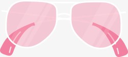 粉色镜片夏季眼镜矢量图素材
