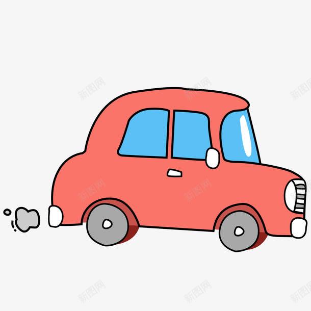 红色小汽车png免抠素材_88icon https://88icon.com 卡通 小汽车 红色