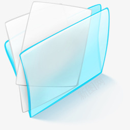 paper蓝色纸文件夹图标图标