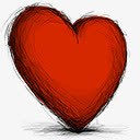 红色手绘爱心卡通png免抠素材_88icon https://88icon.com 卡通 爱心 红色