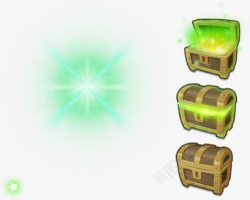 绿色宝石宝箱素材