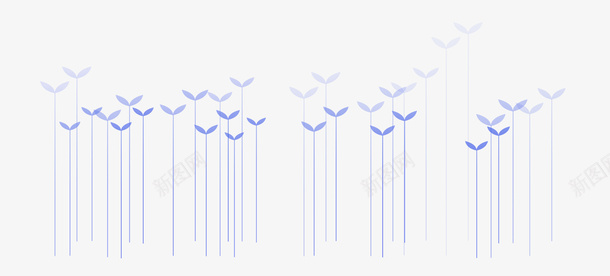 蓝色简约叶子植物装饰图案png免抠素材_88icon https://88icon.com 免抠PNG 叶子 植物 简约 蓝色 装饰图案