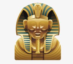 埃及法老金塑雕像素材