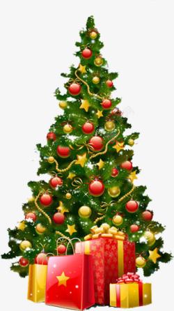 圣诞星星装饰节日树木素材