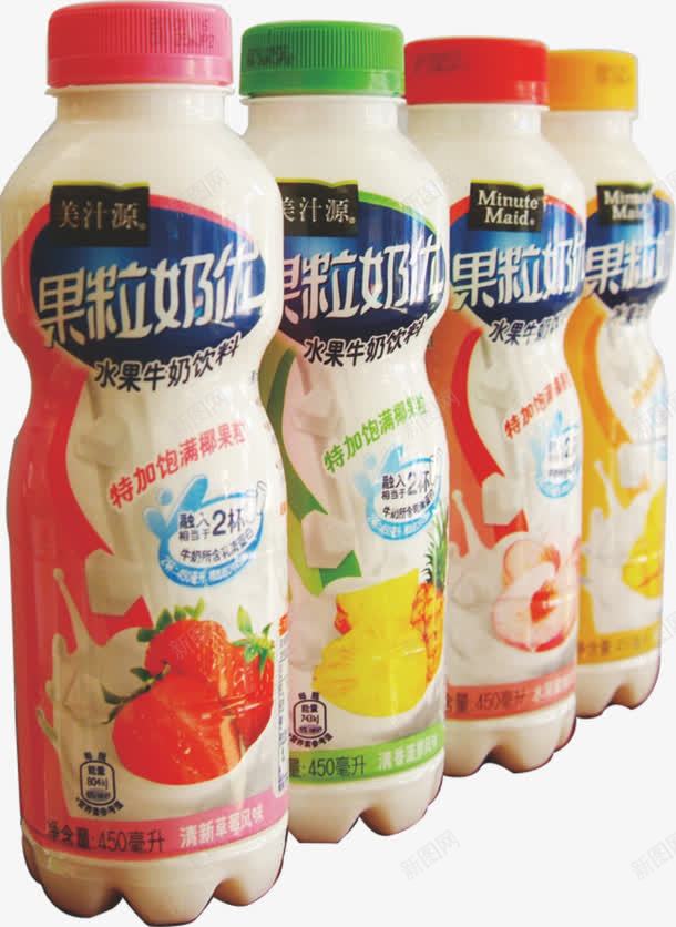 美汁源果粒奶优png免抠素材_88icon https://88icon.com 产品实物 水果味 饮料
