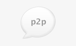 p2p透明白色气泡对话框素材