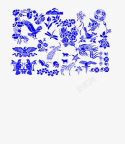 青花瓷花纹素材