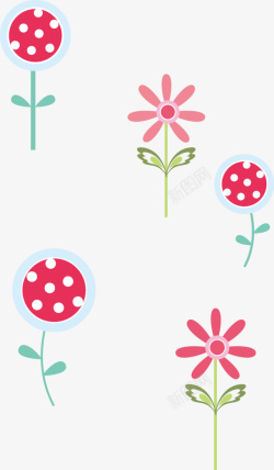 创意植物小花背景图矢量图素材