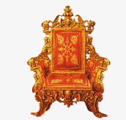 金色龙椅素材