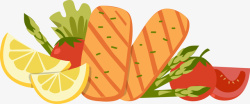 扁平蔬菜水果装饰图案矢量图素材