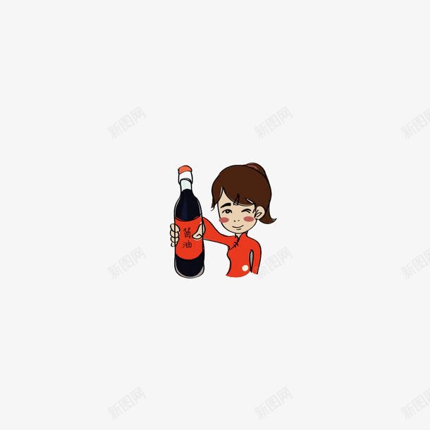 打酱油png免抠素材_88icon https://88icon.com 卡通 可爱 酱油