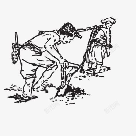 水墨农耕png免抠素材_88icon https://88icon.com 姘村鐢 瑁呴 鍐滄皯 鍐滆