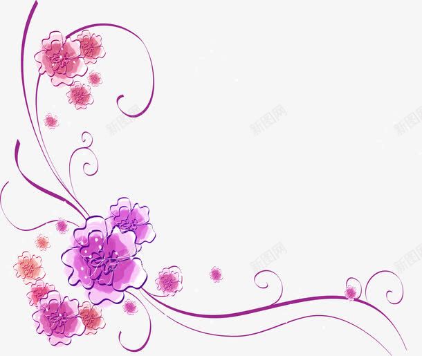 创意复古元素紫色花卉纹理png免抠素材_88icon https://88icon.com 元素 创意 复古 紫色 纹理 花卉