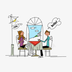 卡通儿童插画矢量图素材