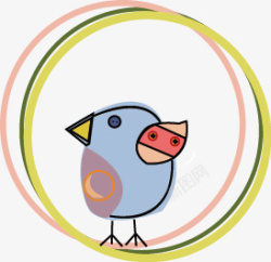 卡通小鸟矢量图素材