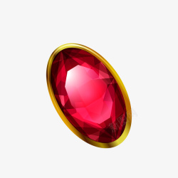 亮晶晶的红色宝石矢量图素材